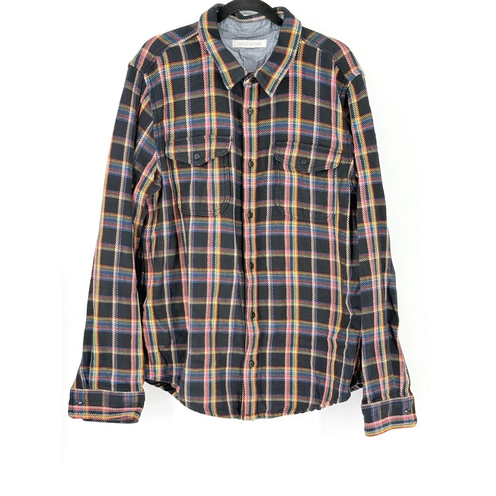 Outerknown Mens Plaid Organic Cotton Blanket Shirt Flannel Surf Gorp Size XXL